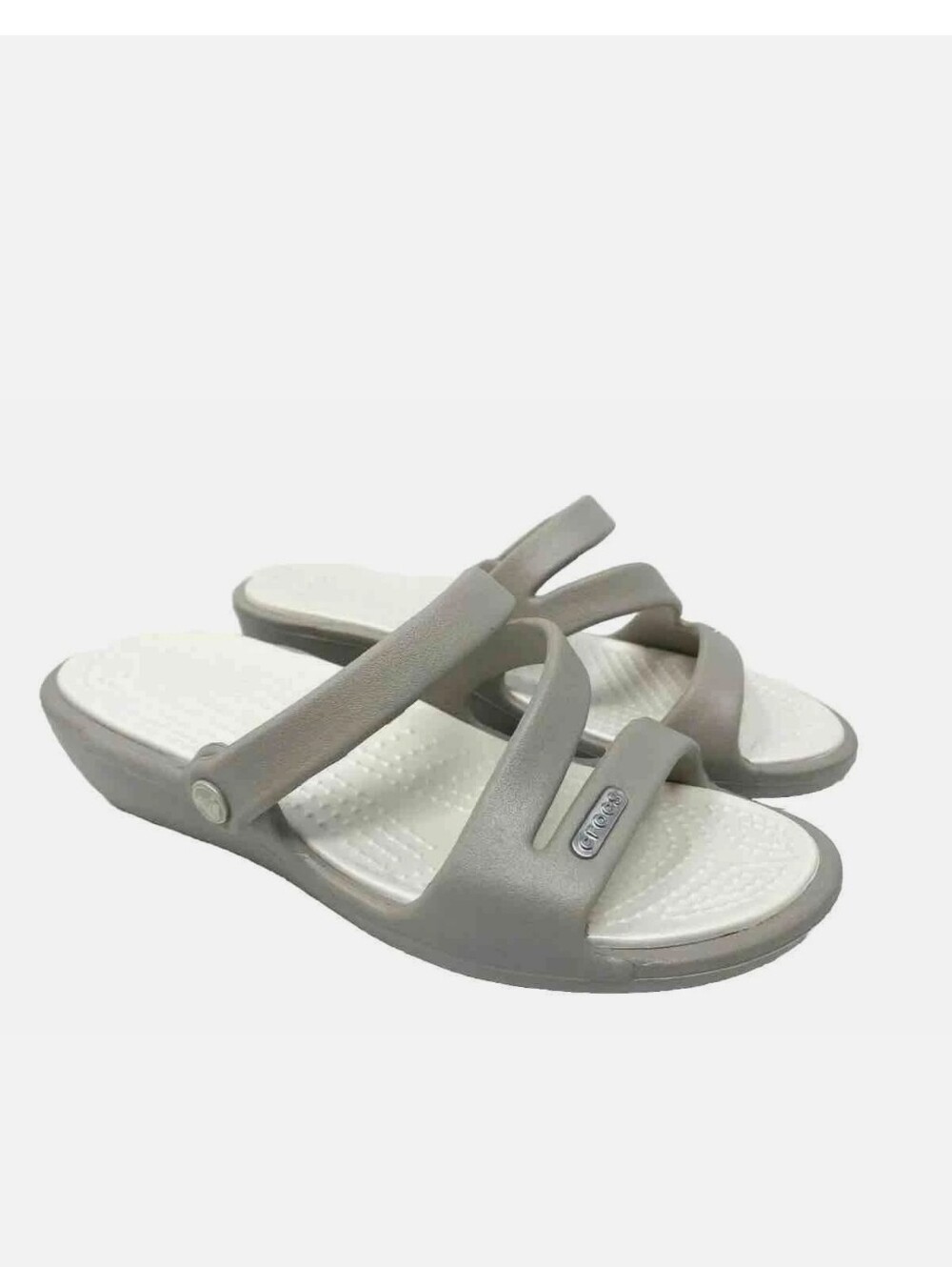 CROCS  Patricia Womens Sz 8 Platinum Sandals